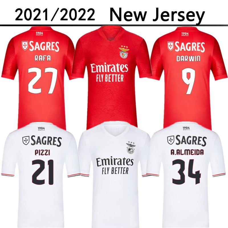 

21 22 Benfica Soccer Jerseys PIZZI JONAS GABRIELB Camiseta SEFEROVIC ZIVKOVIC SALVIO ELISEU FEJSA MEN Football shirts, Red