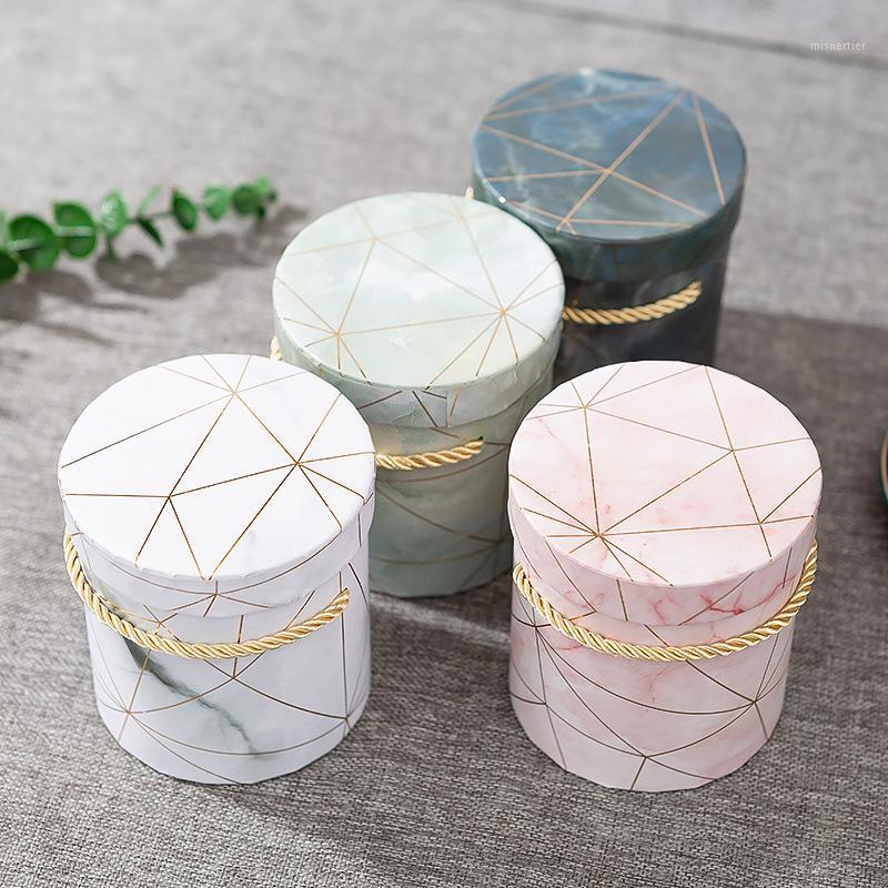 

Gift Wrap Small Lid Hug Bucket Vase Hat Boxes Flower Packaging Paper Bag Storage Box Florist Bouquet