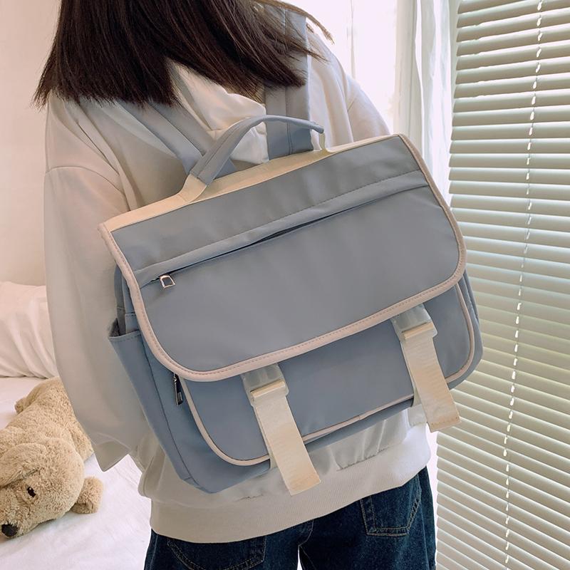 

Backpack Cute Girl Pink Women Laptop Female School Bag For Teenage Shoulder Pure Color Casual Travel Backbag, Black