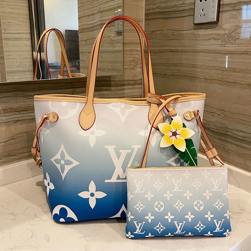 

Ladies Large Tote Handbag Never Full Shopping Bag Classic Old Flower Shoulder Back Package Fashion Letter Prints Pouch Original Single Quality, Pink