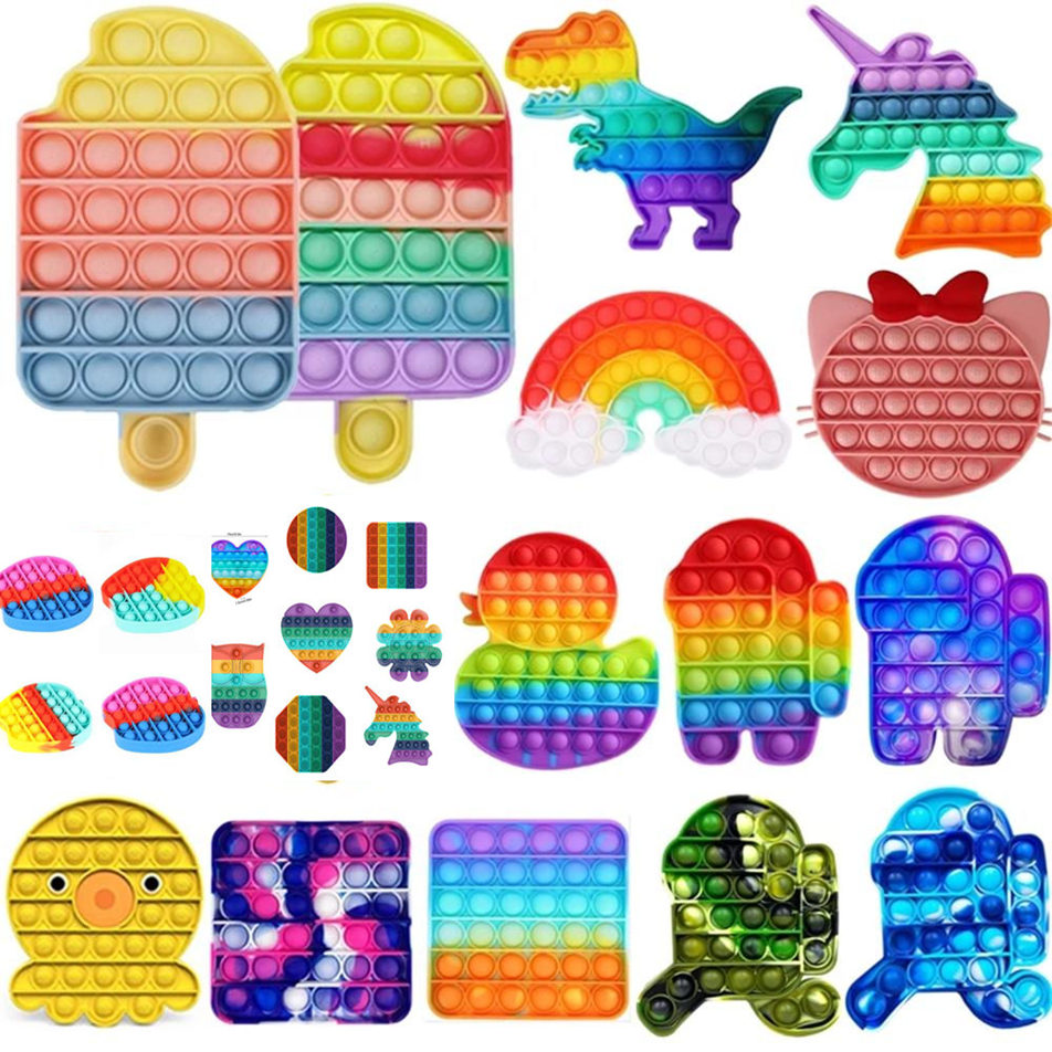 

DHL Push Pop Pop Bubble Sensory Fidget Toy Autism Special Needs Stress Reliever It Squeeze Sensory Toy for Kids Family Friend