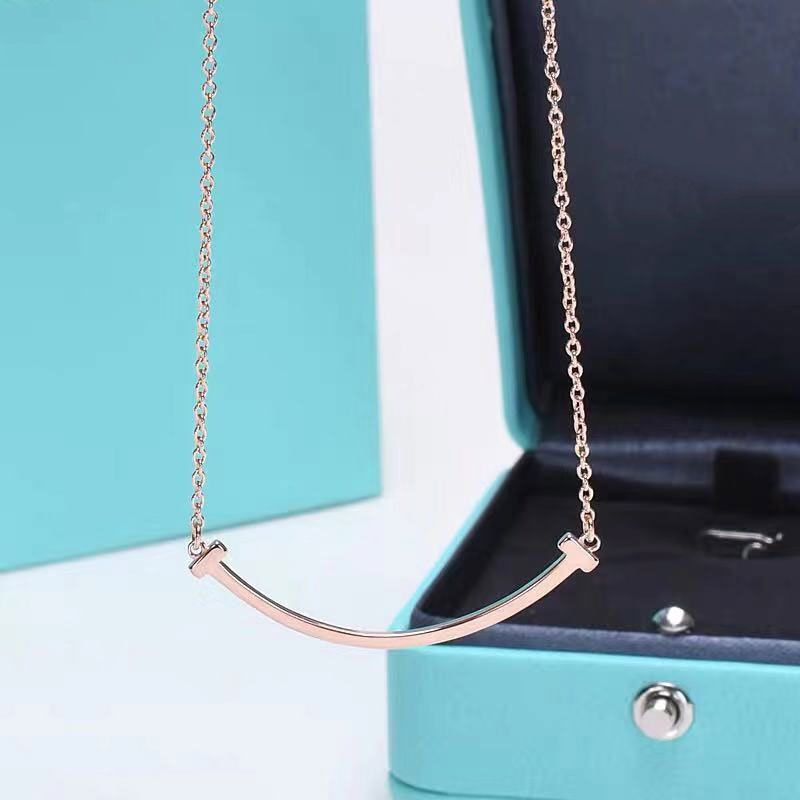 

New TIF 925 Silver Necklace high quality gemstone original jewelry original smile modelingRomantic lover, women. Party. Holiday gift Z1126