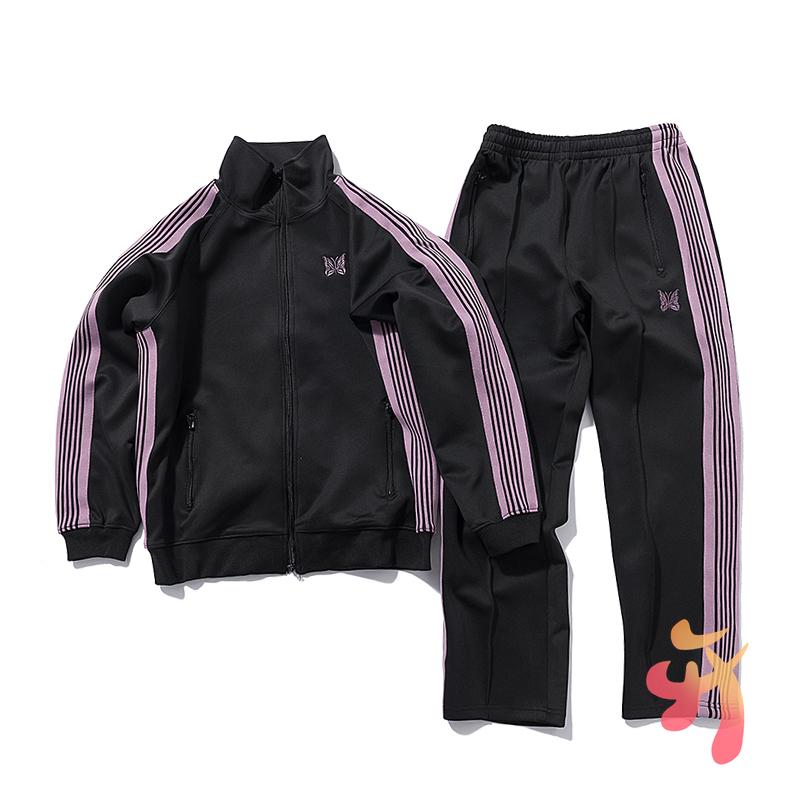 

AWGE Needles Rocky Pants Oversize Men' Women' Sportswear High Quality Butterfly Embroidery AWGE Sweatshirt Track Sweatpants, Bw-9103-4black
