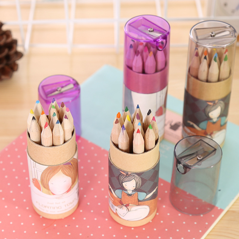 

Cartoon pencil creative cute animal wood lead 12 color children painting graffiti articles cartridge