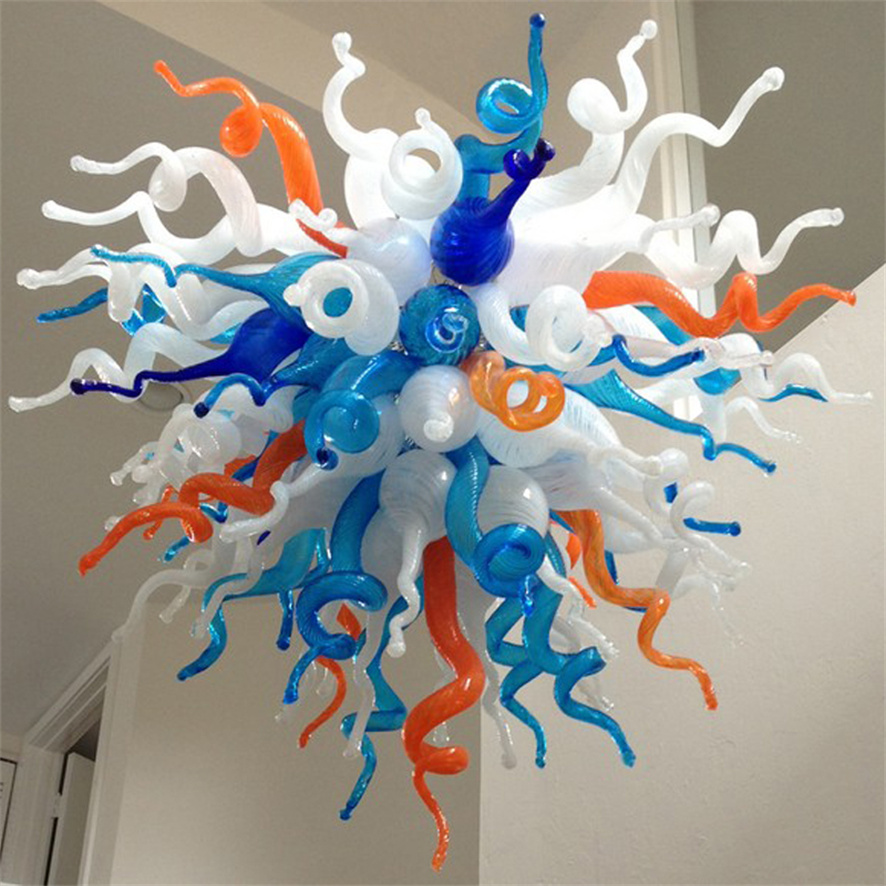 

Modern Luxury Lamps Living Room Decoration Hand Blown Glass LED Chandeliers 28 by 36 inches Home Decor Chandelier