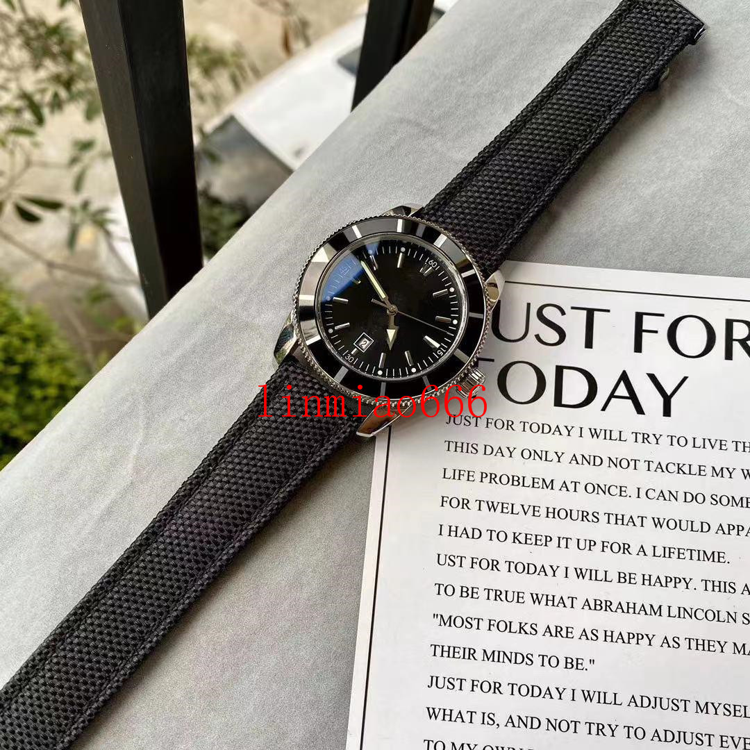 

2021 men's business casual 44mm watch automatic mechanical movement stainless steel 4 styles strap, Slivery;brown