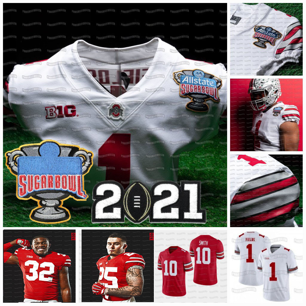 

Ohio State Buckeyes 2021 Playoff National Championships NCAA College Football Jersey JUSTIN FIELDS CHRIS OLAVE MASTER TEAGUE III WILSON WERNER WADE, 1968 sugar bowl youth s-xl