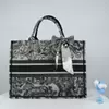 

Luxurys Designer Totes Handbags Women's Bags Old Flower Book Tote Canvas Embroidery Multifunctional Large Capacity Shopping Bag