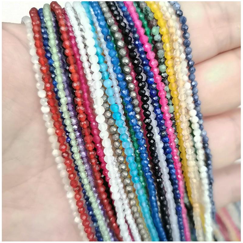 

Other Wholesale Faceted 2/3/4mm Natural Stone Beads Pink Quartz Crystal Gem For Jewelry Making Beadwork DIY Bracelet Necklace