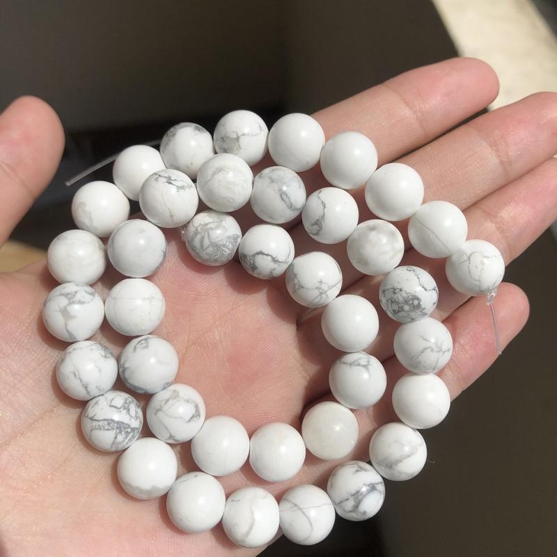 

Other 4 6 8mm 15 Inch Natural Stone Smooth Turquoise Beads Spacer Round Loose For Jewelry Making DIY Bracelet Necklace Wholesale