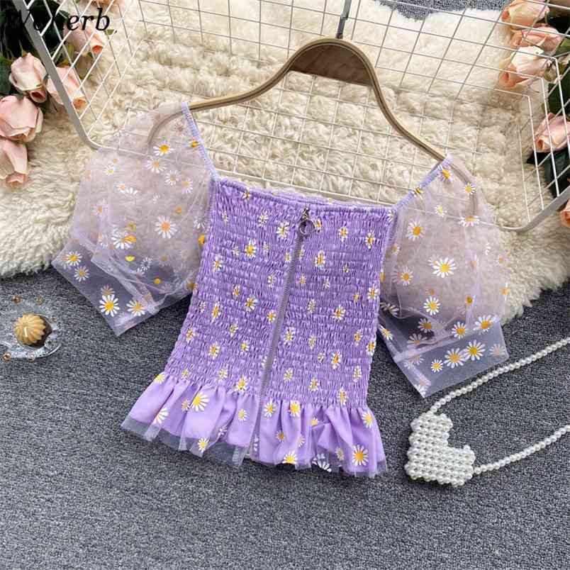 

Summer Women Lace Hollow Out Shirts Vintage Short Sleeve Slim Crop Top Blouse Female Casual Tops Blusas 210519, Pink