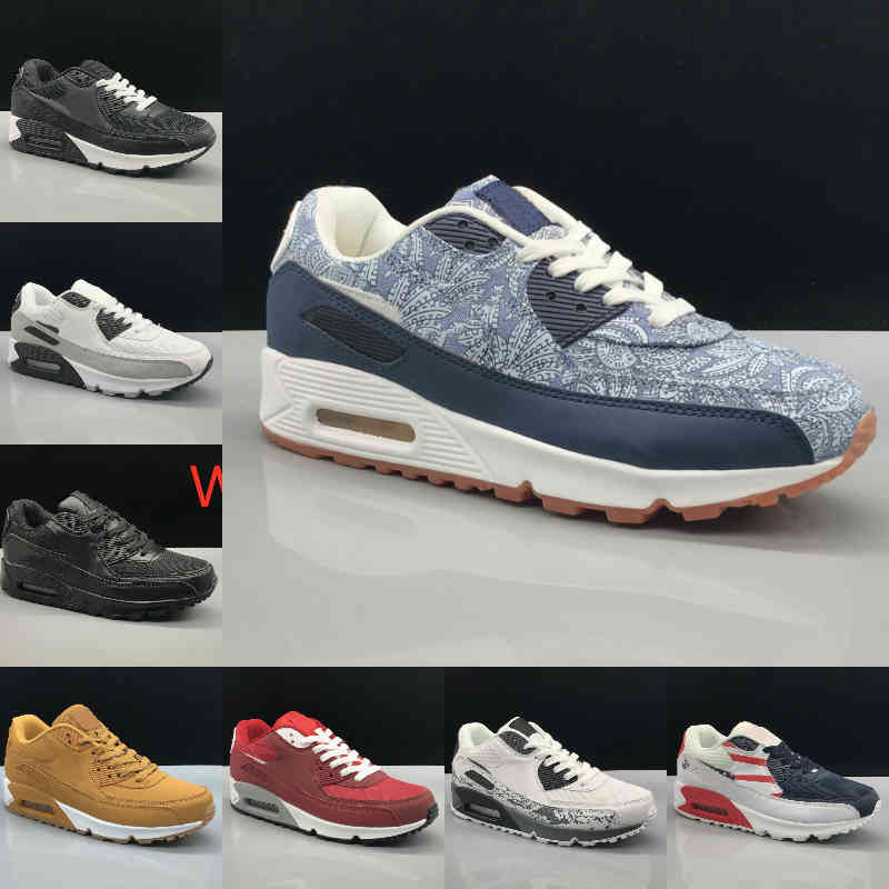 

High Quality 2021 New Airs Cushion 90 Running Shoes Cheap Men Women Black White 90s Classic Airs Designers Trainer Outdoor Sports Shoe S18, H906