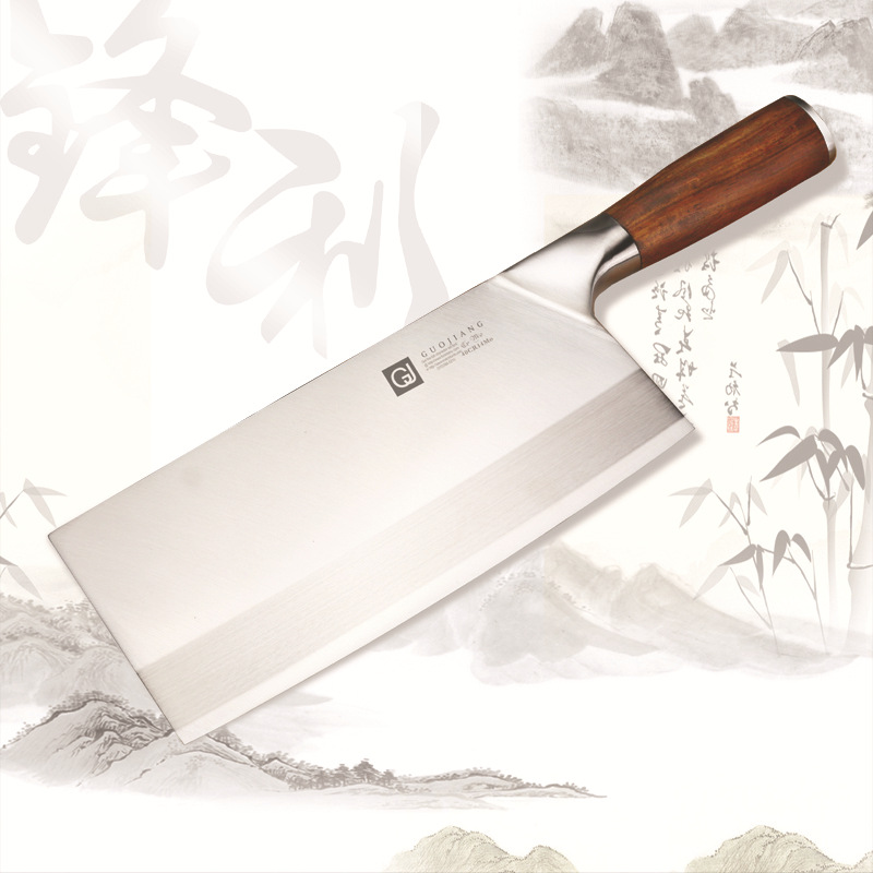 

SHUOJI Popuar Chef Knives Stainess Stee Sicing Knife Meat Chicken Vegetabe Best Chinese Ceaver Cooking Cutery 4Cr13mov
