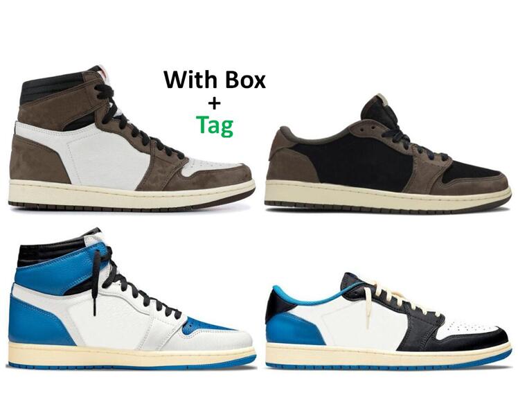 

Good Quality 1 High TS Cactus Jack Suede 3M Basketball Shoes Men Women 1s Fragment Sports Sneakers With Box, Turbo green