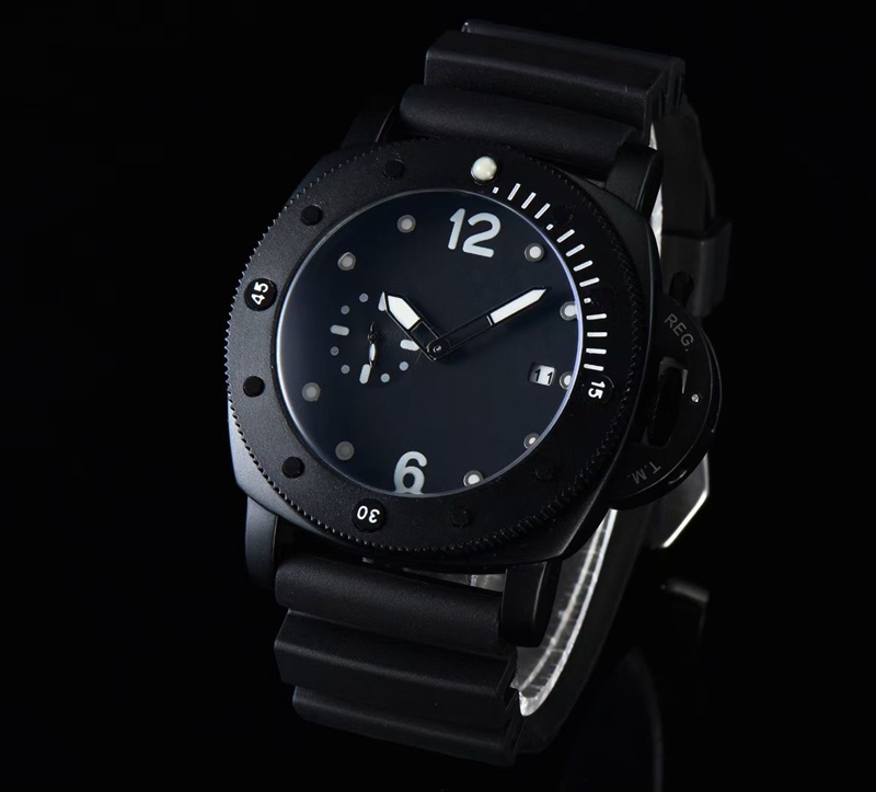 

2021 New Three stitches luxury mens watches Quartz Watch high quality Italy Top Brand Small needle run clock Rubber belt men fashion accessories