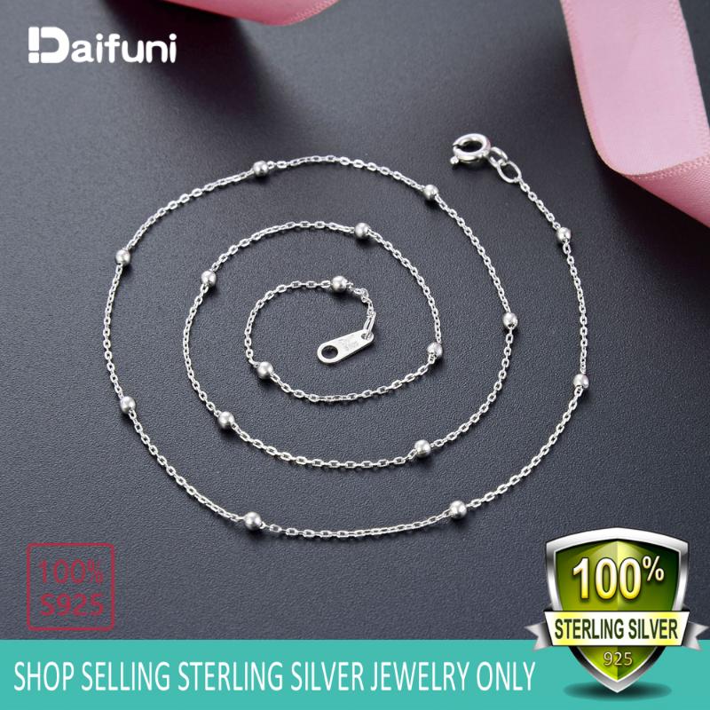 

Sterling Silver O-Chains Necklace Chains Singapore Fine Chain Jewellery Accessories With Clavicle String Of 2MM Beads