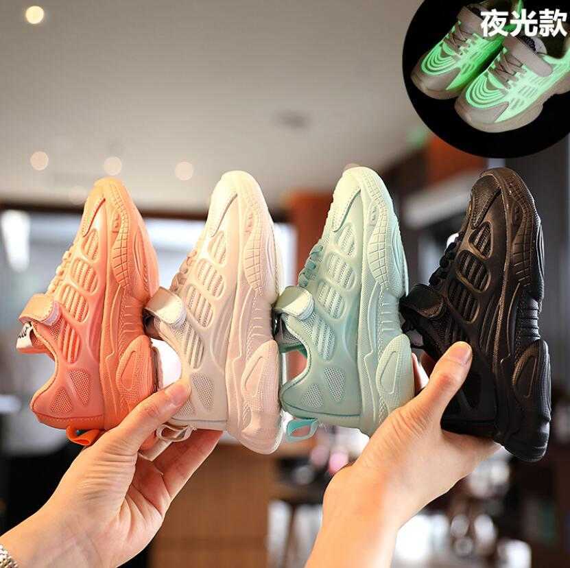 

2020 Autumn Kids Sports Shoes For Girls Children's Sneakers Fashion Casual Child Shoes Boys Running Shoes Chaussure Enfant X0703, Orange