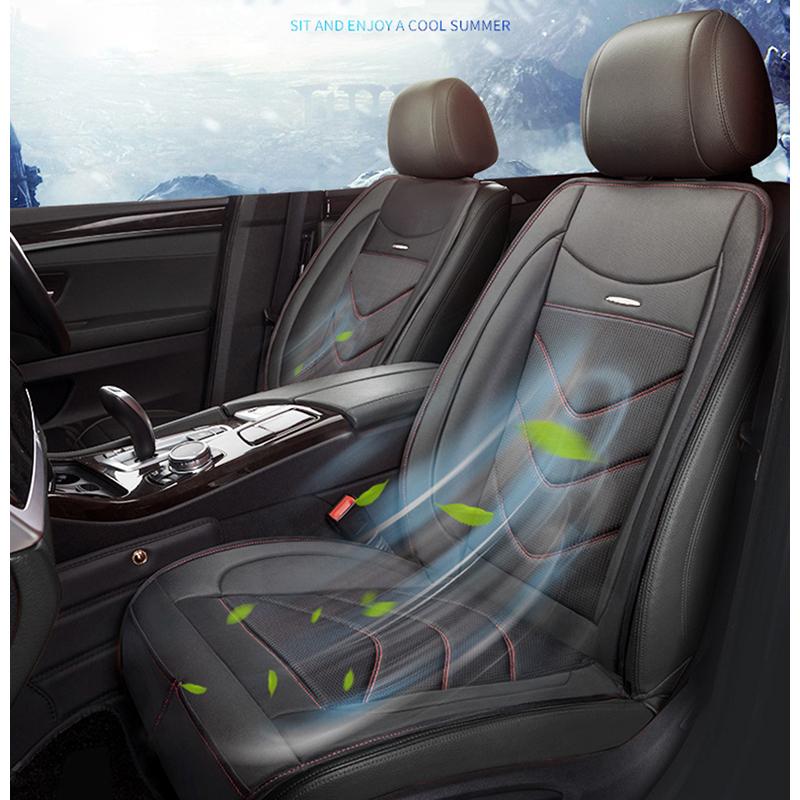 

Car Seat Covers 12V 4 Built-in Fan 3 Speeds Cooling Auto Cushion Cover Air Ventilated Conditioned Cooler Pad