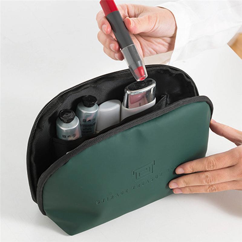 

Nylon Waterproof Zipper Shell Shaped Clutch Purse Travel Mini Cosmetic Bag Toiletry Makeup Storage Bags & Cases, Green s