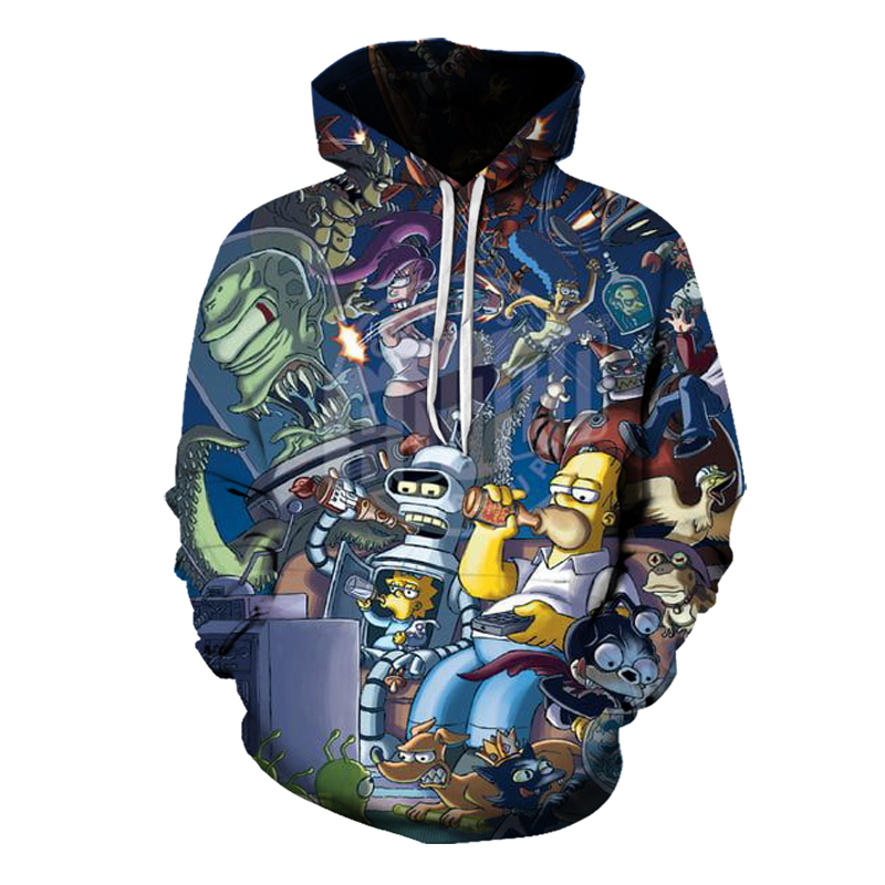 

Anime trend pattern men is a 3D printed hoodie visual impact party top punk goth round neck high quality American sweater hoodie, Black