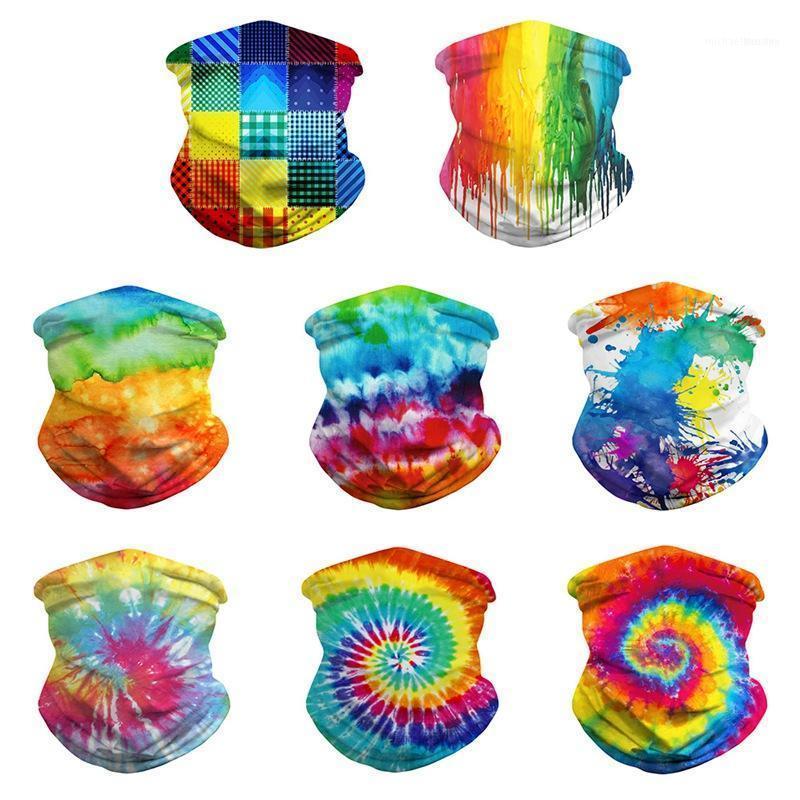 

Tie-dye Digital Printed Insect Mask Multifunctional Holiday Magic Turban1