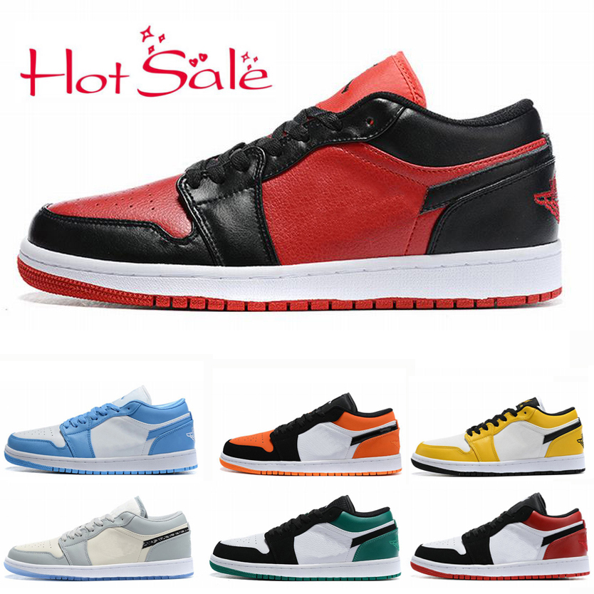 

J1 Mens 1 Basketball Dress Shoes JD 1s Low Women Running University Retro OGH Hyper Royal fly Jumpman Black Green Red Blue Grey White Chicago Sports Designer Sneakers, #39 for the box