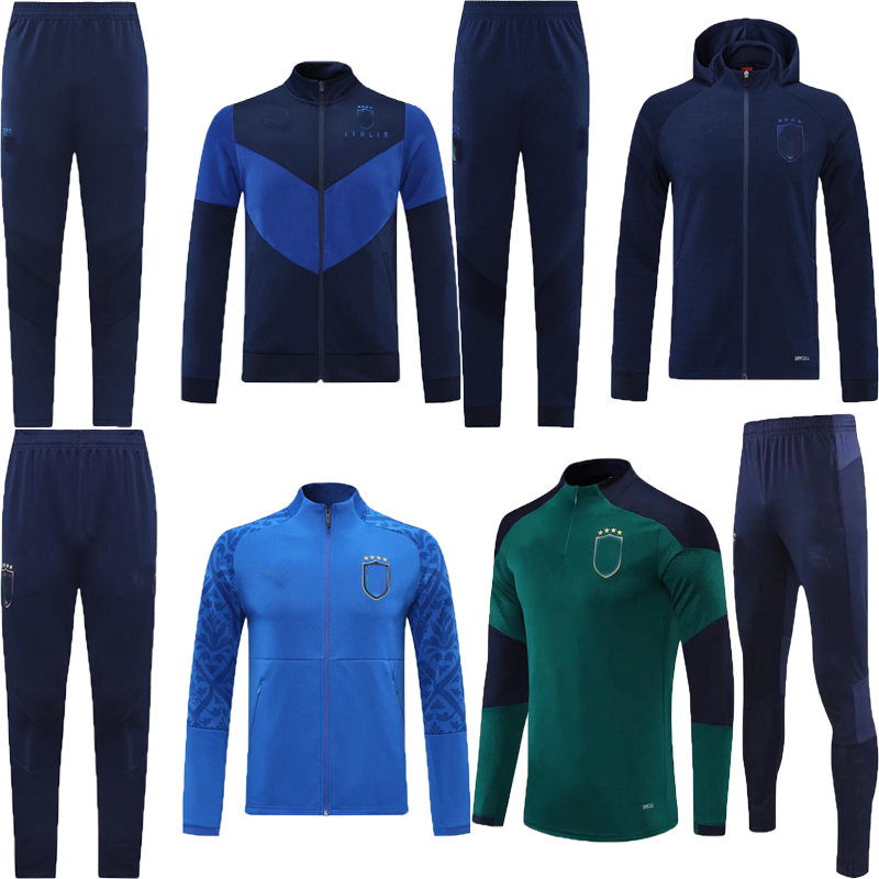 

20 21 22 BASTONI ItaLY INSIGNE jacket Soccer Jerseys set 2021 2022 Italie VERRATTI JORGINHO IMMOBILE BELOTTI Italia Long zipper with hood training suit sets