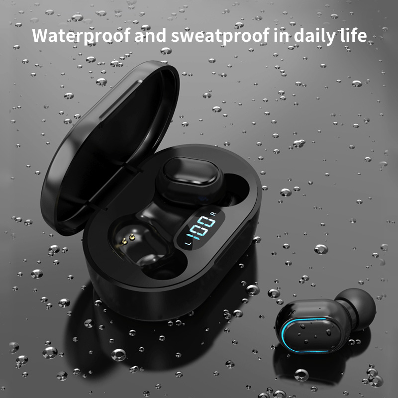 

In-Ear Sport Wireless Earphones GPS Detection Noise reduction Auto Paring Wireless Charging Case Earbuds Stereo Sound Bluetooth Headphone with mic, White