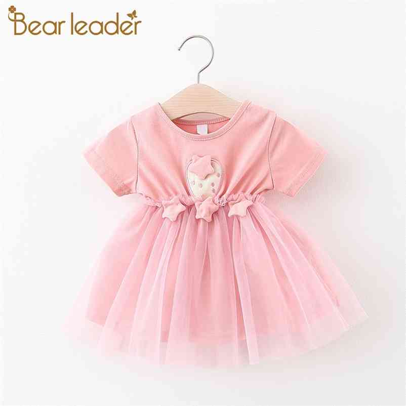 

Baby Girls Dress Summer Cute Cartoon Princess Birthday Party Mesh Dresses Costume Toddler Infant Kids Clothing 210429, Ah1654pink
