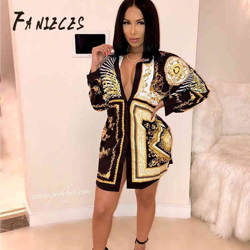 

Woman loose Top plus size printing Long Sleeve Turndown Collar Blouse blusas verano mujer bluzki damskie 210520, Brown