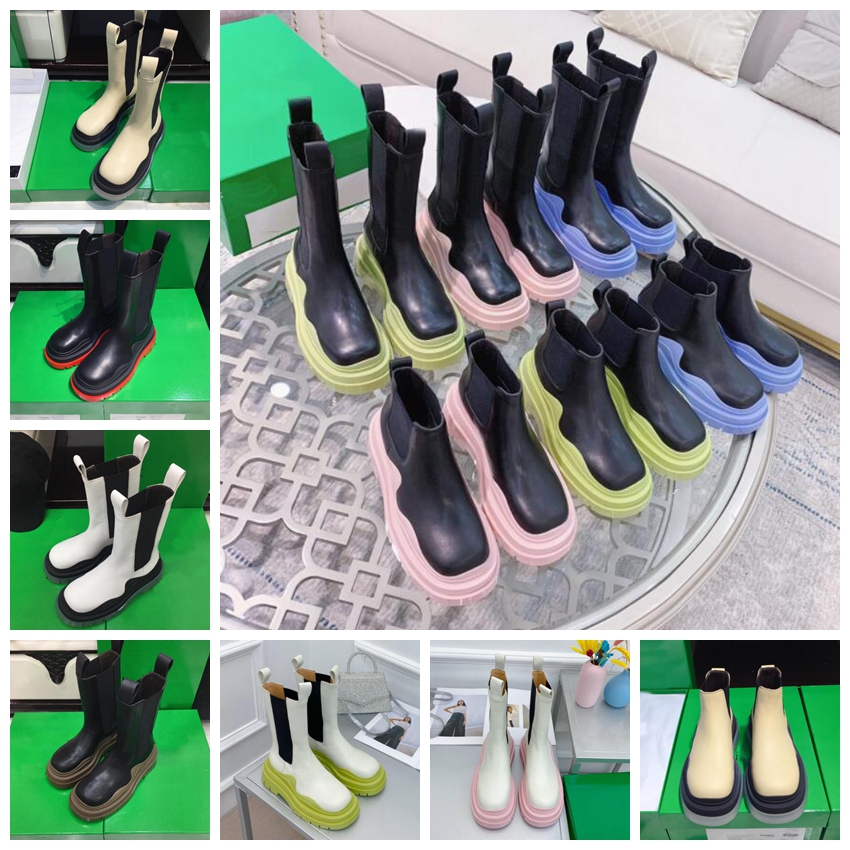 

2022 New women luxury designer shoes TIRE Leather Boots ladies Ankle Haif Cowskin Chelsea Zipper Boot autumn winter Martin Fashion Camfort shoes, Reserve