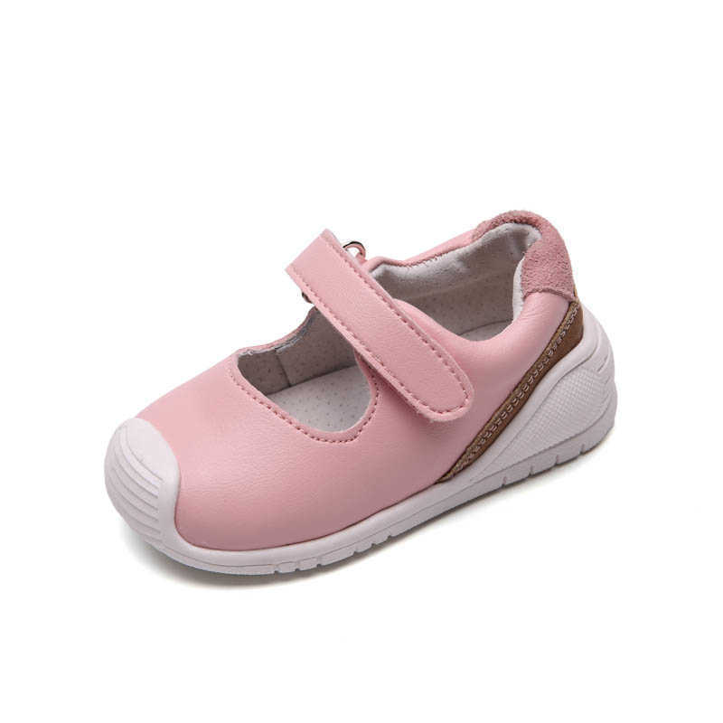 

Little Girls Mary Jane Shoes Genuine Leather 2020 New Kids Spring Fall Footwear White Pink Solid Nina bebe Zapatos SandQ X0703