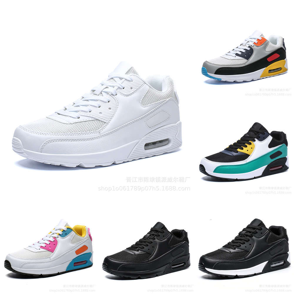 

Casual shoes 2019 air cushion 90 high sports breathable mesh casual lovers large JTT4 EGYY, Black