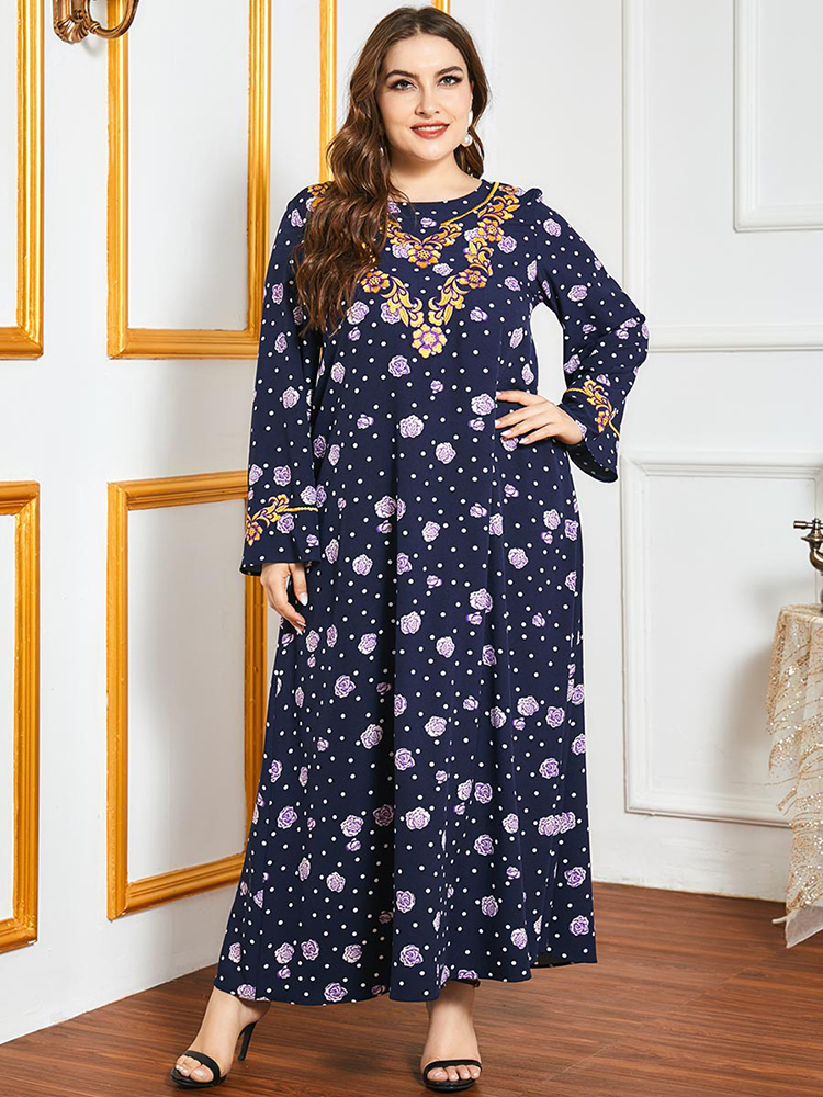 

vestidos Plus Size ladies embroidery kaftan dress clothing dresses for women boheme robe longue femme ete Vestido Verano