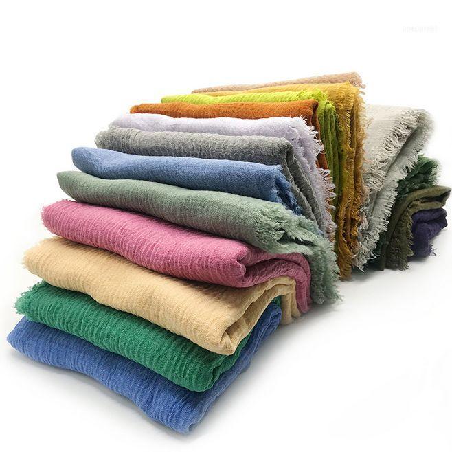 

Scarves Wholesale Price! 190x100cm Women Scarf Muslim Crinkle Hijab Femme Musulman Soft Cotton Headscarf Islamic Shawls And Wraps1