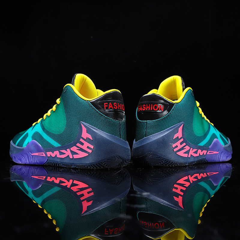 

Alphabet Song 2 generation basketball shoes summer mesh breathable boys' high top antiskid kids' sports sneakers X209, Black