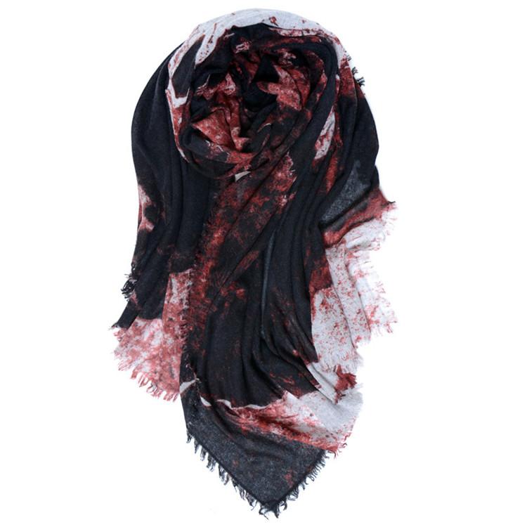 

Scarves Large Size 100%goat Cashmere Women Fashion Retro Printed Scarfs Shawl Pashmina Small Tassel 100x200cm
