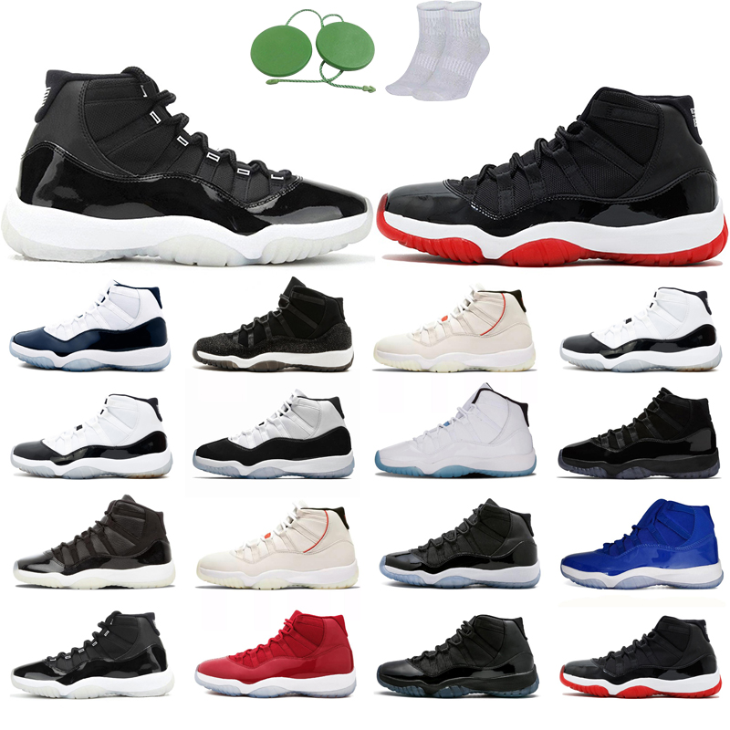 

11s fashion basketball shoes man PRM Heiress Midnight Navy blue 72-10 gym red space jam Platinum Tint Prom Night Concord 45 23 Bred High Gamma 25th Colorful light, 25th anniversary