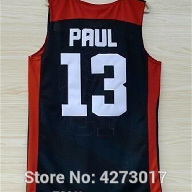 

#13 Chris Paul 2012 London Dream Team USA Top Basketball Jersey US Size S- Ncaa, Black