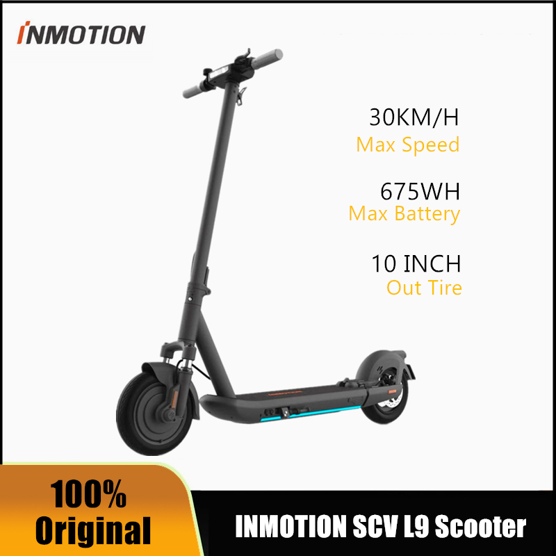 

EU Stock Original INMOTION L9 S1 Portable Foldable Electric Scooter 1000W 95Km Range 10 Inch Tire Dual Brake Skateboard With APP Inclusive