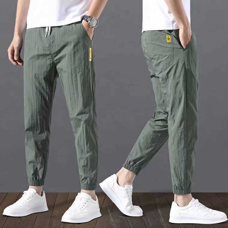 

2021 Summer Cotton Linen Harem Men Pants Chinese Style Joggers Men Casual Lightweight Ankle-length Male Trousers Sweatpants 5XL X0723, Image