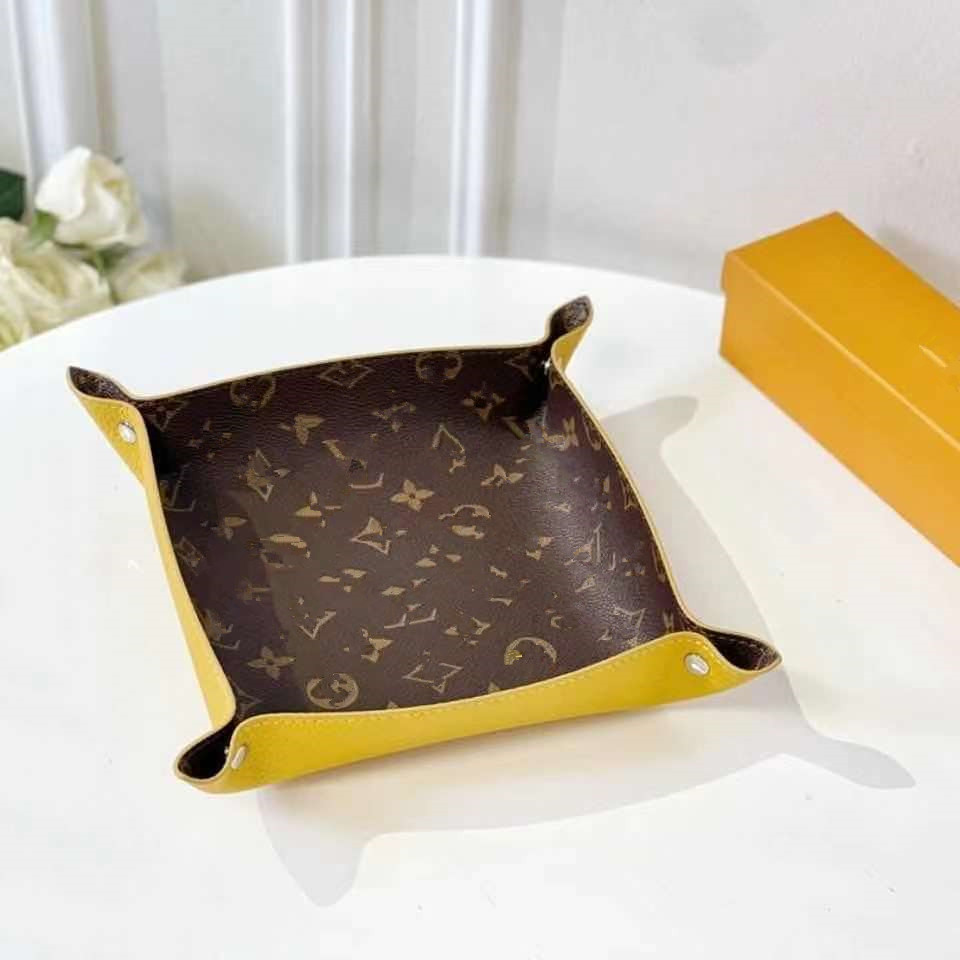 

Home Small Trays Hold Jewelry Key Chain Leather Storage tray