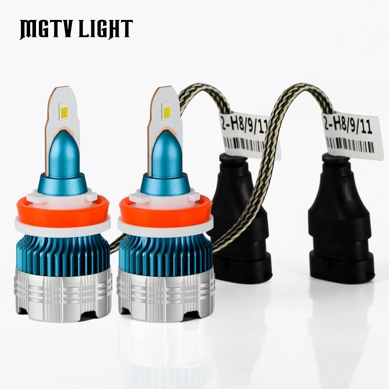 

Car Headlights MGTV LIGHT 2PCS H4 Headlight 9005 9006 H1 H7 H11 880 881 60W COB LED White 6500K Automotives Fog Lamp