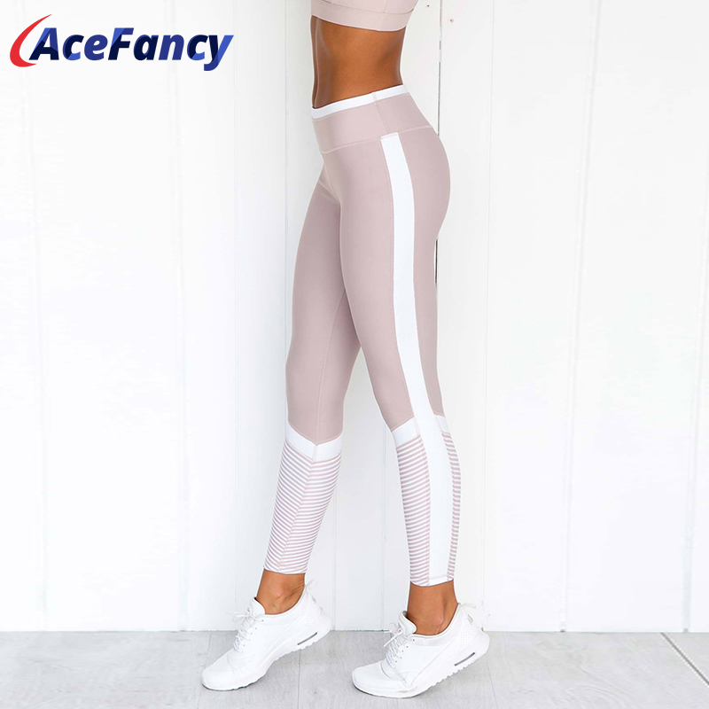

Tummy Control Pink Fitness Leggings Sport Leggings Women Gym Yoga Pants FT147 Tight Yoga Leggings Vital Sport Women Yoga Pants