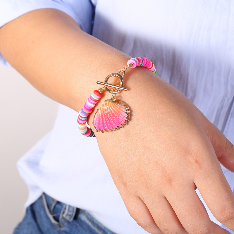

Beach Style Shell Bracelet for women girls Fashion Color Shells Female Soft Ceramic Bracelets Gift