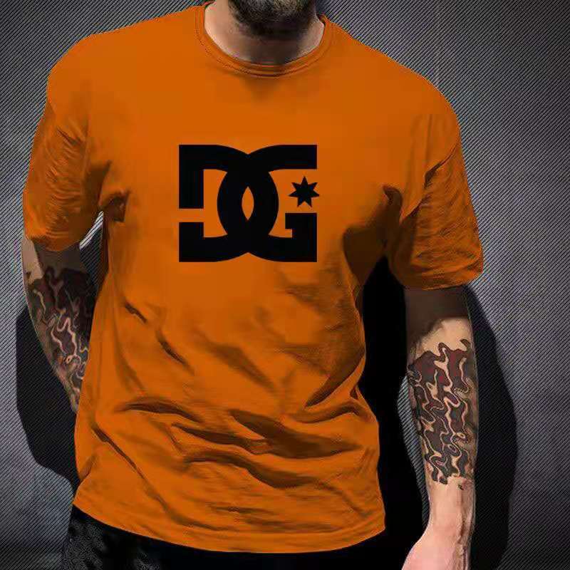 

2021 Summer Oversized T-shirt Short Sleeve O-neck Leisure Outwear Tees Breathable Casual Men T Shirt Streetwear Hip Hop DG Top