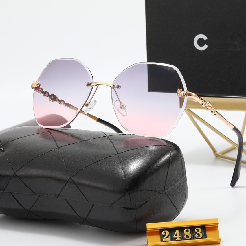 

Fashion Luxurys Designer C Sunglasses For Women Mens Outdoor Drive Glasses Round Frame Polarized Sunglass Box