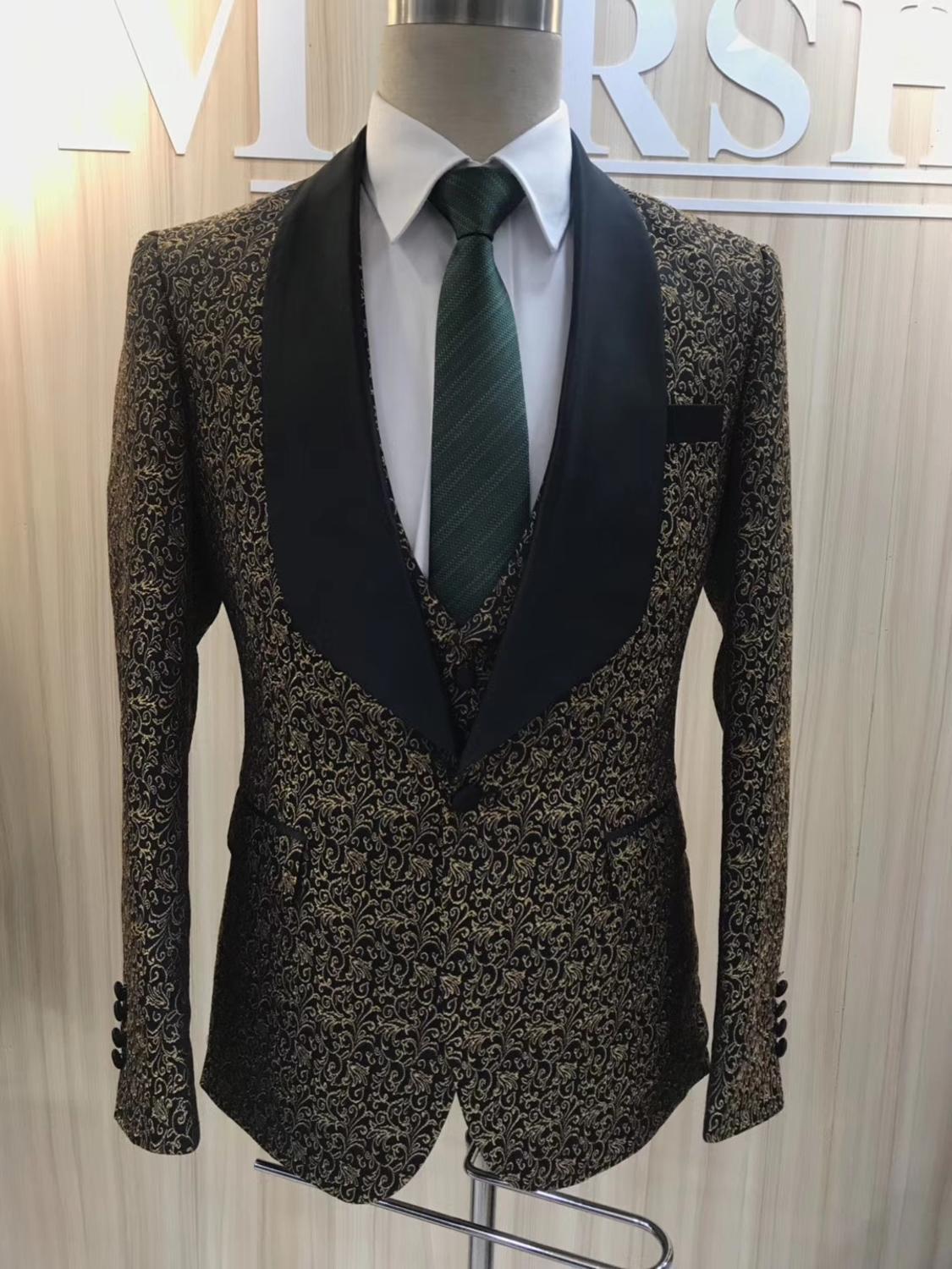 

Men's Suits & Blazers men suit costume homme terno mariage traje hombre for wedding jacket pant vest 3 piece