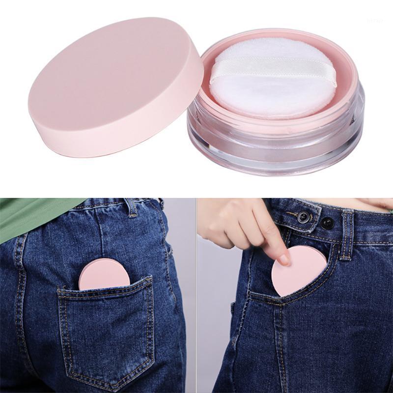 

Storage Bottles & Jars 3pcs Loose Powder Jar Puffs Travel Make Up Refillable Foundation Cosmetic Container Empty Box For Ladies