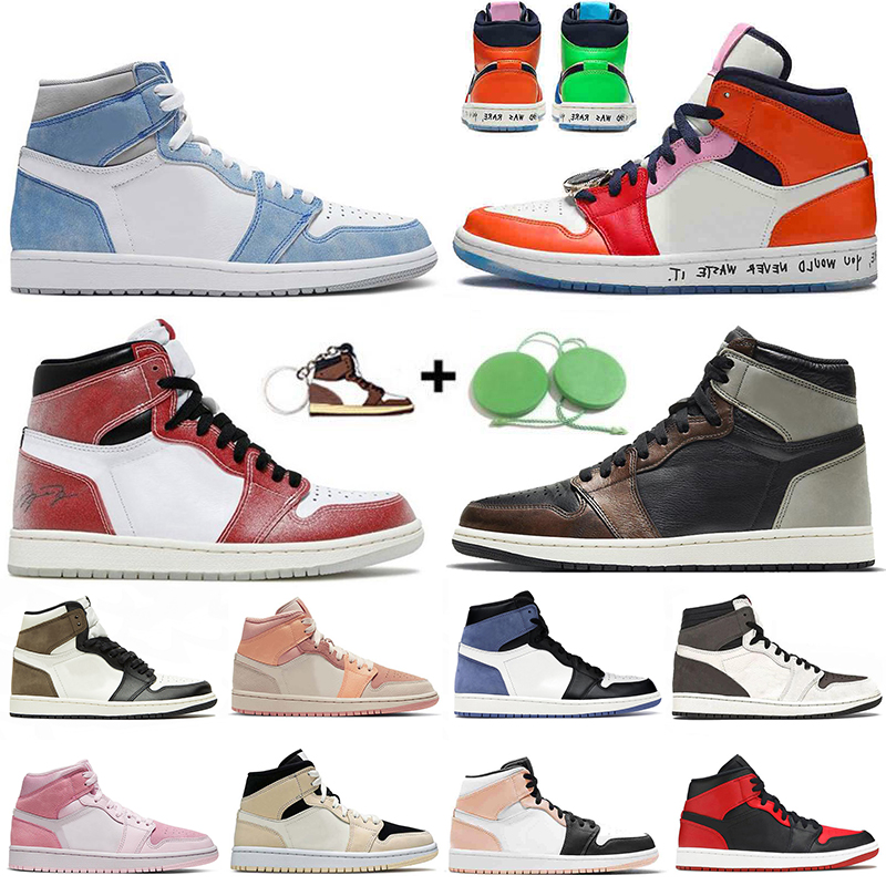

2021 Top Selling Jumpman 1s 1 Mens Womens Basketball Shoes With Keychain High OG Hyper Royal Shadow 2.0 Fearless Digital Pink Chicago Traine